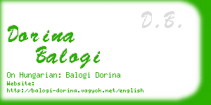 dorina balogi business card